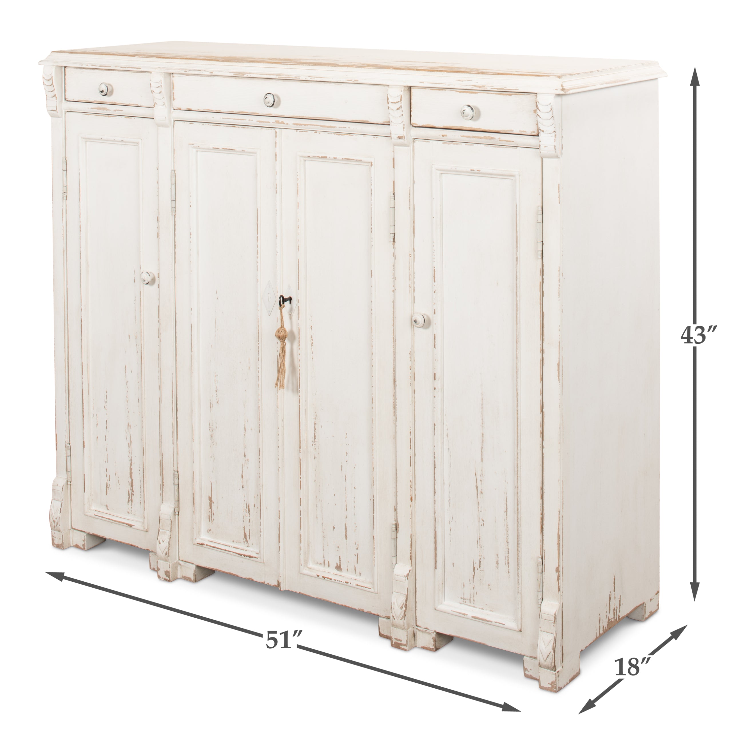 White Swan Tall Sideboard