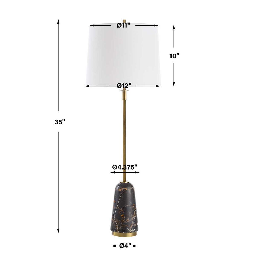 Uttermost Jenson Black Marble Buffet Lamp