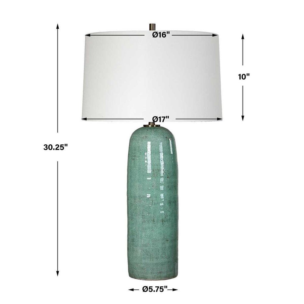 Uttermost Andale Crackled Teal Table Lamp