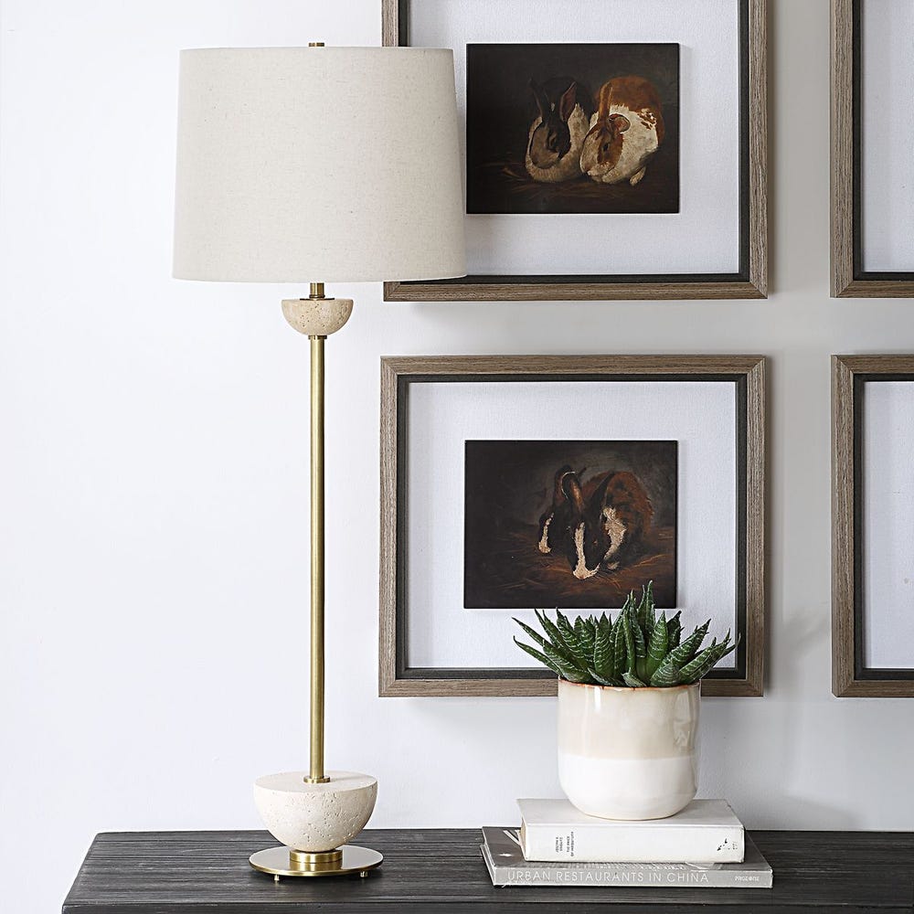 Uttermost Hemisphere Brass Buffet Lamp