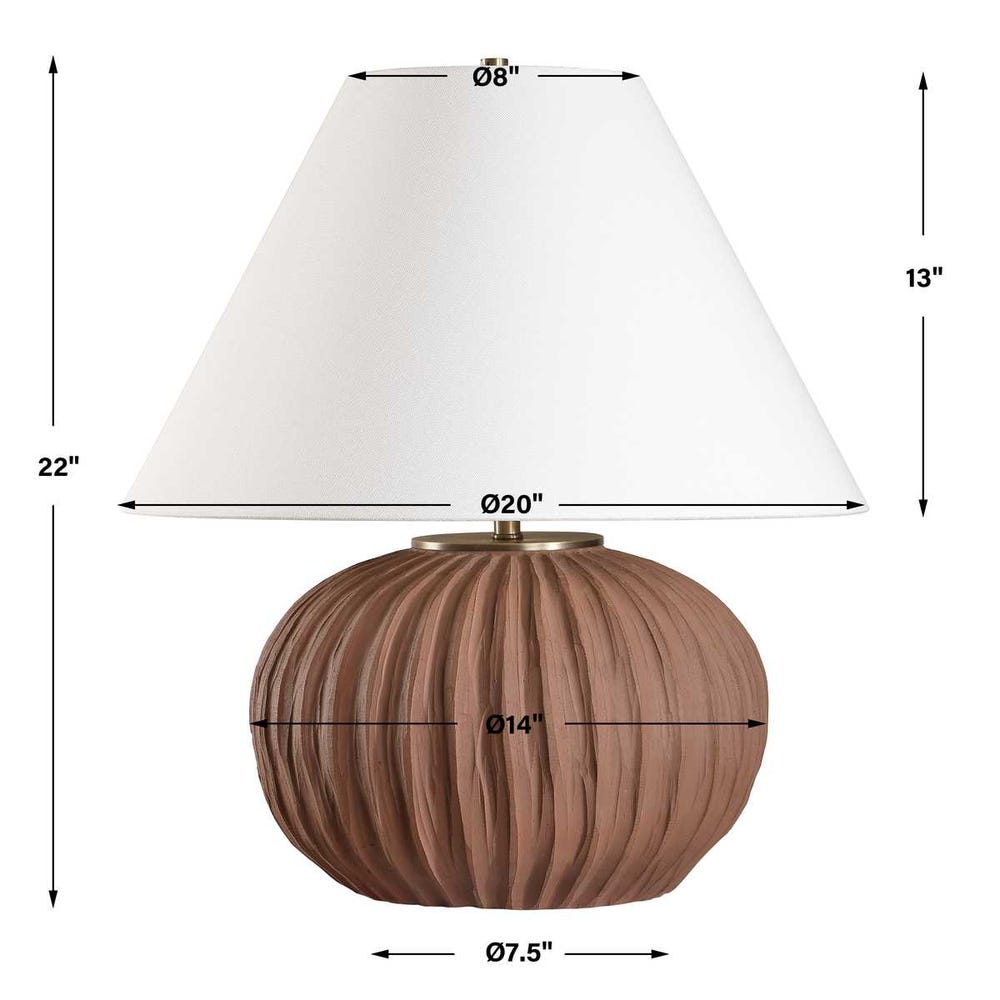 Uttermost Keoghan Terracotta Table Lamp