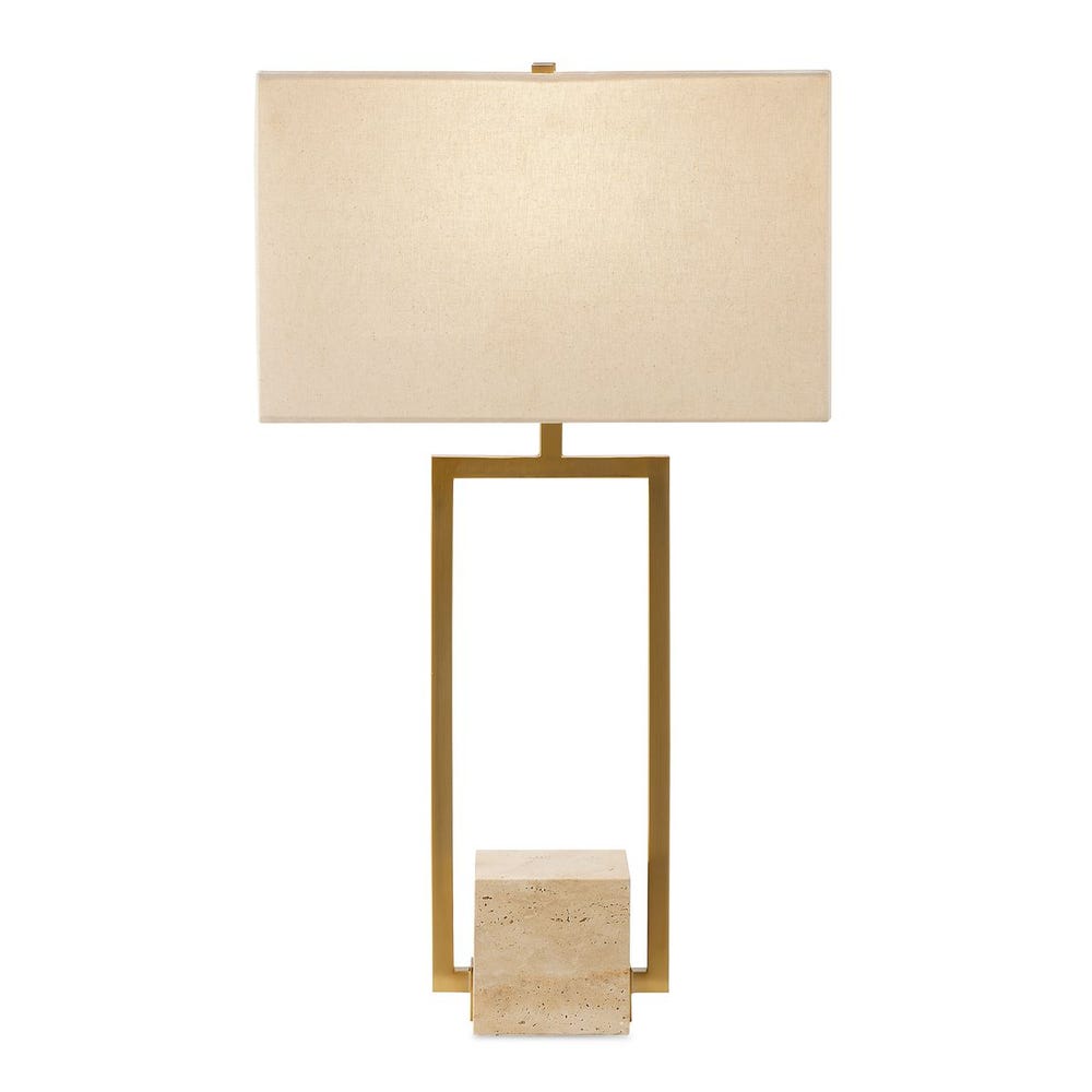 Uttermost Warrick Modern Travertine Table Lamp