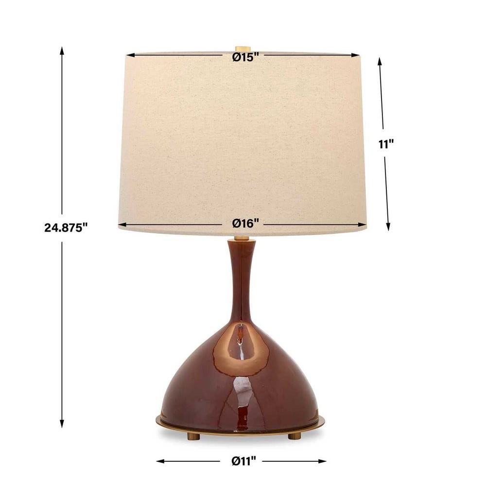 Uttermost Colette Burgundy Table Lamp