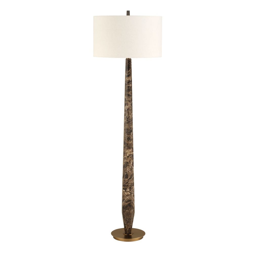 Uttermost Tyree Brown Marble Floor Lamp