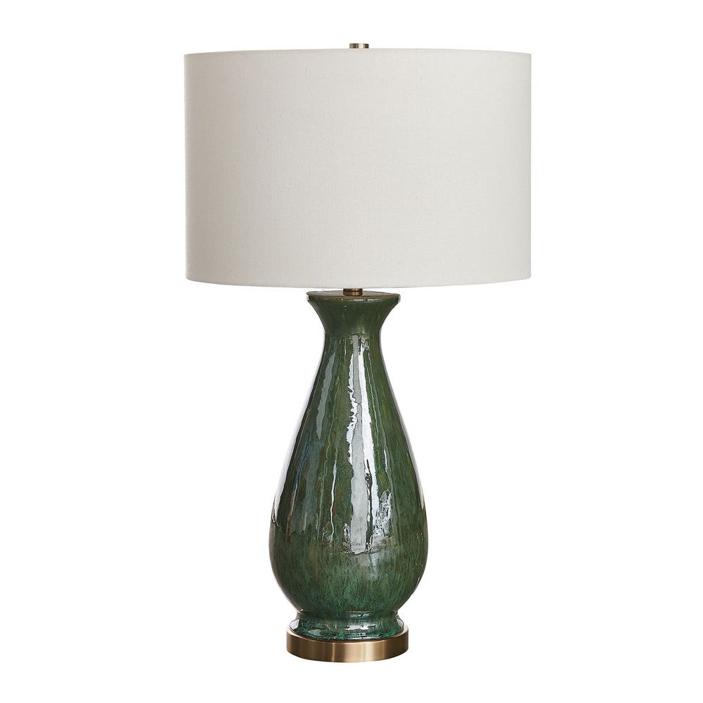 Uttermost Colestin Deep Green Table Lamp