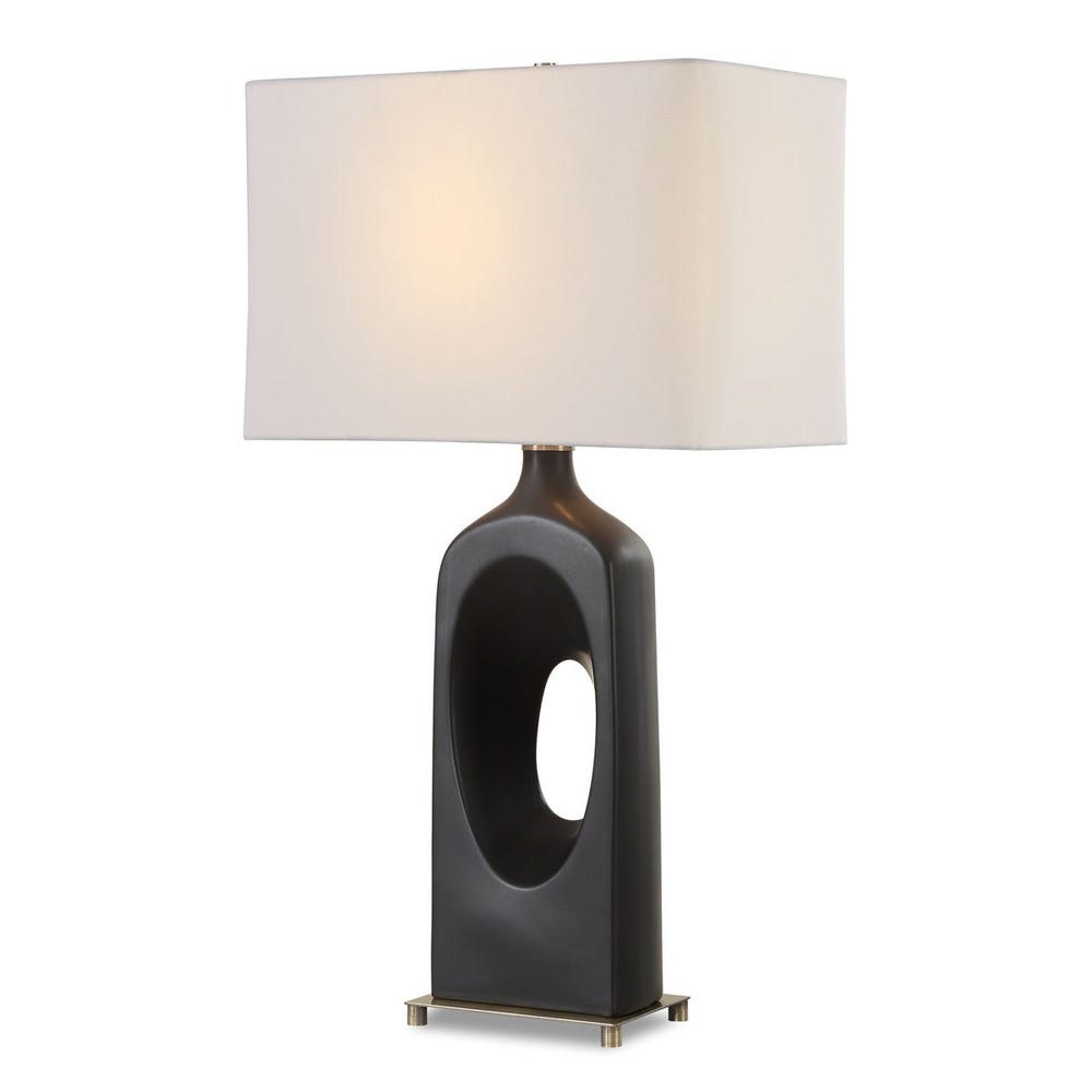Uttermost Void Matte Black Table Lamp