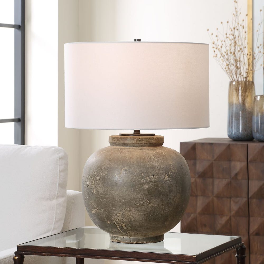 Uttermost Rock of Ages Rust Brown Table Lamp