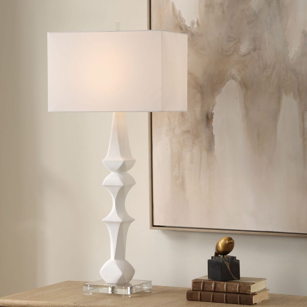 Uttermost Mayme 17" White Table Lamp