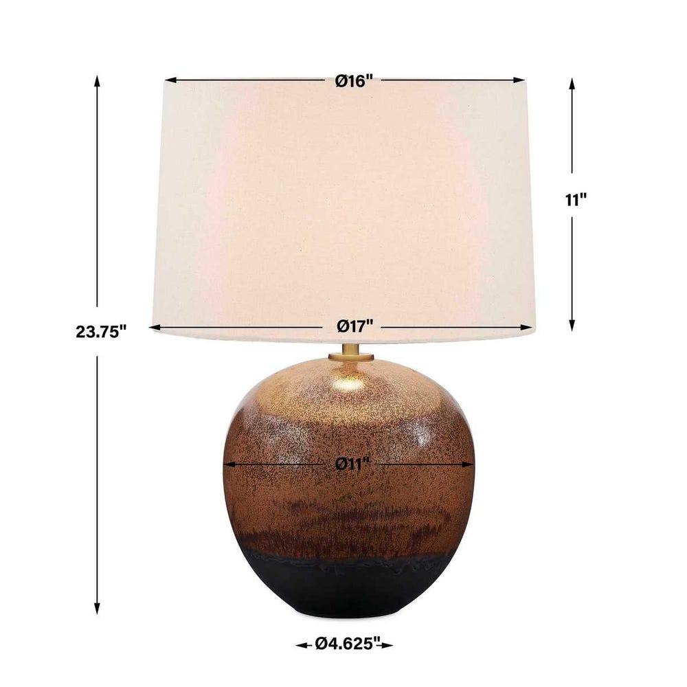 Uttermost Brownell Rust Brown Table Lamp