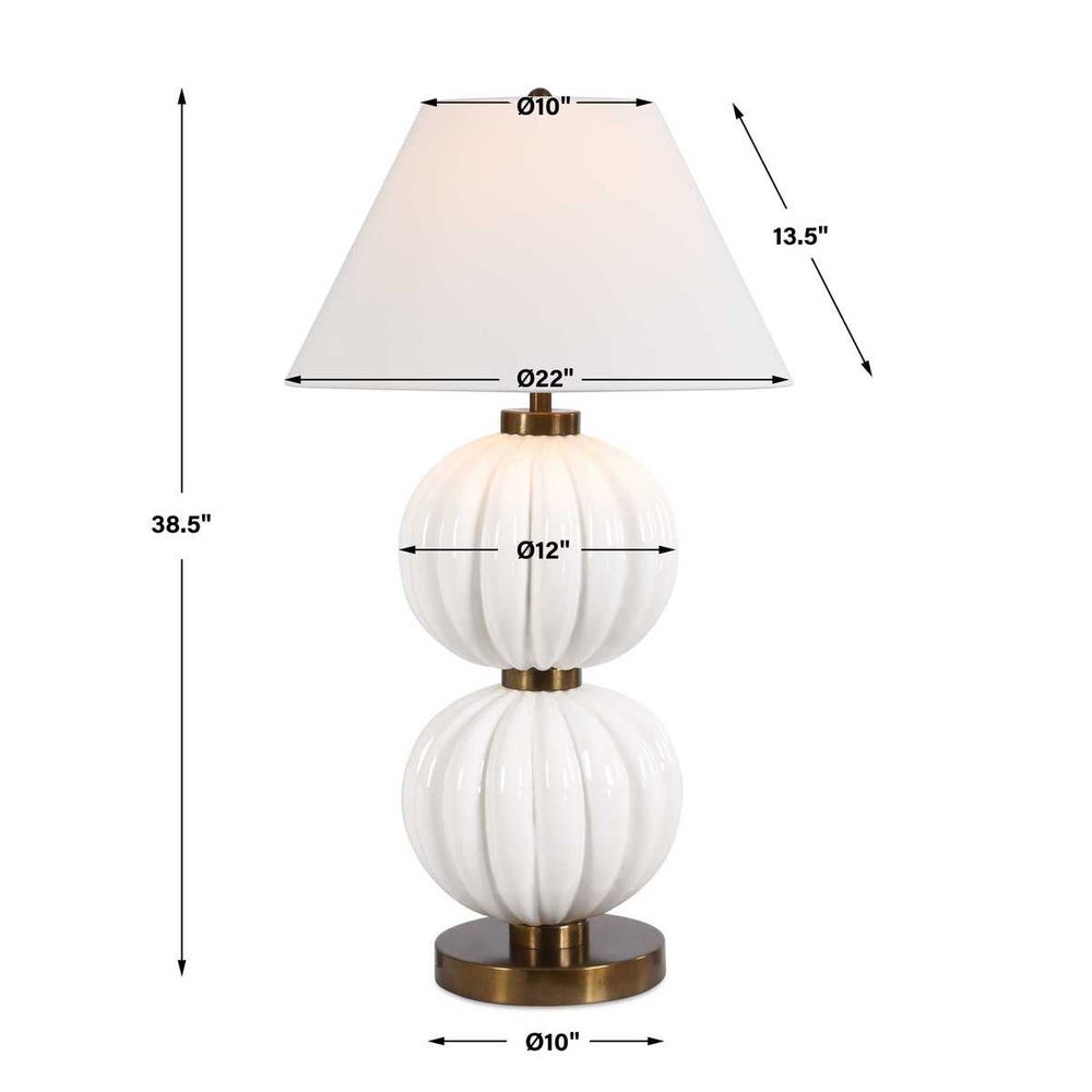 Uttermost Irena White Sphere Table Lamp