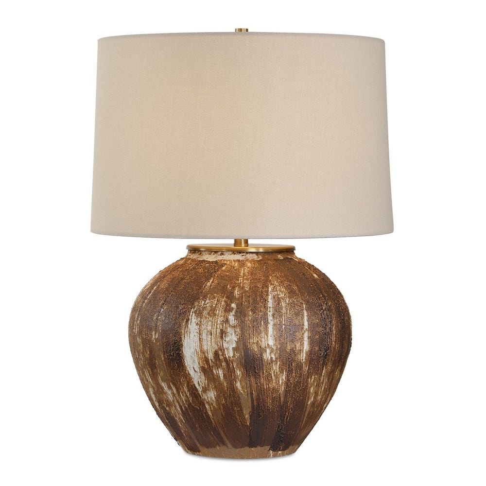 Uttermost McKinley 16" Textured Brown Table Lamp