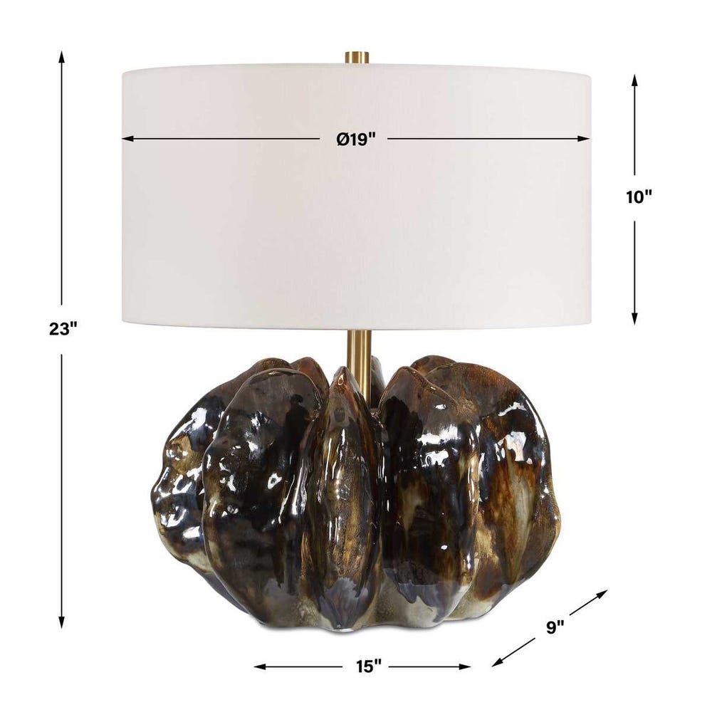Uttermost Jaudon Brown Glass Table Lamp