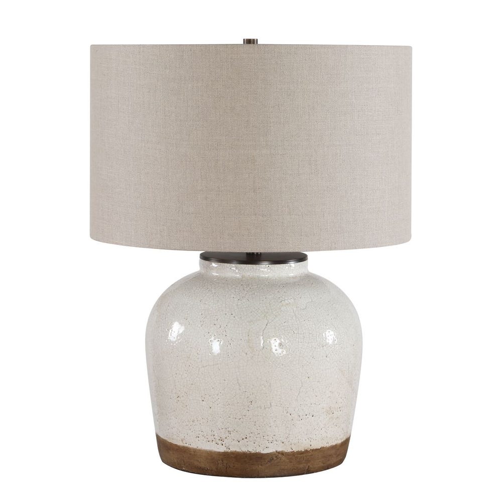 Uttermost Jarret Glaze White Table Lamp