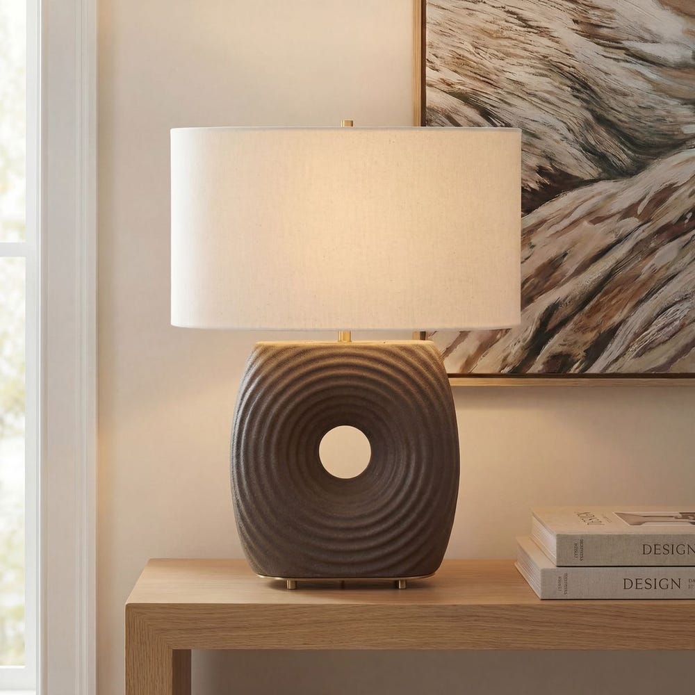 Uttermost Geno Concentric Ribbed Table Lamp