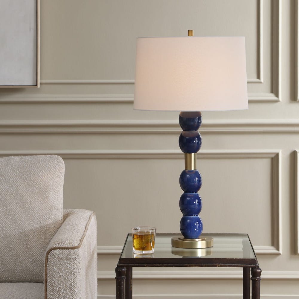 Uttermost Bellore Blue Glaze Table Lamp