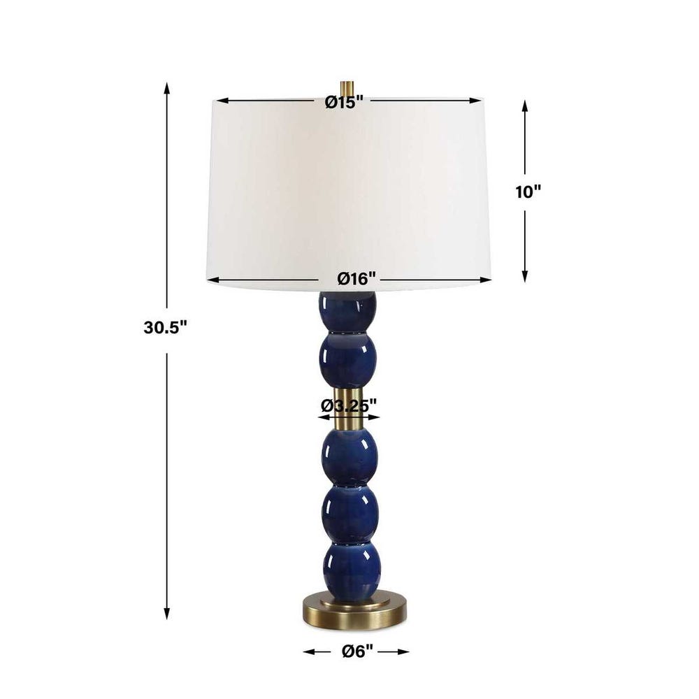 Uttermost Bellore Blue Glaze Table Lamp