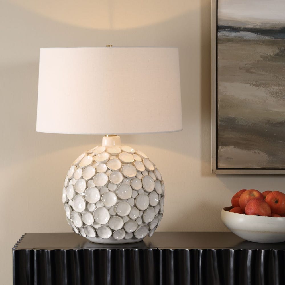 Uttermost Hartley White Petal Table Lamp