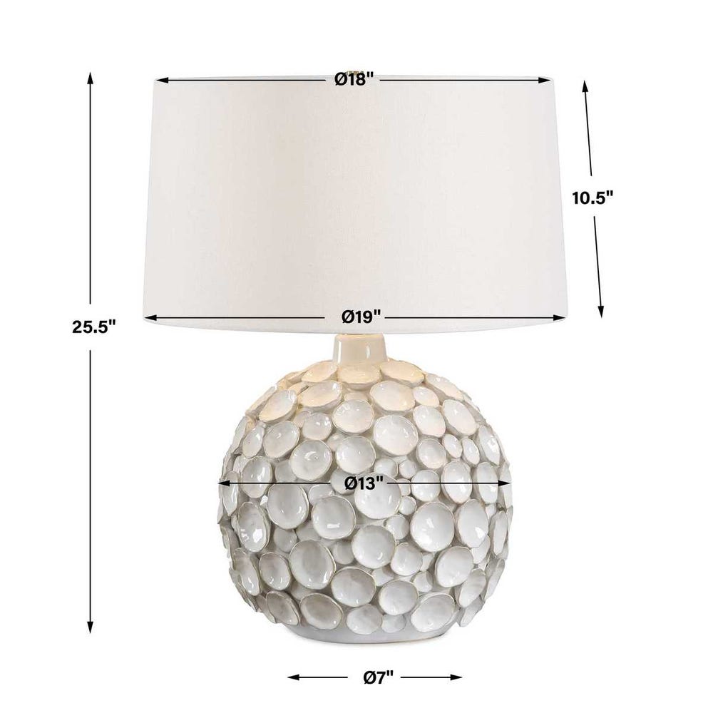 Uttermost Hartley White Petal Table Lamp
