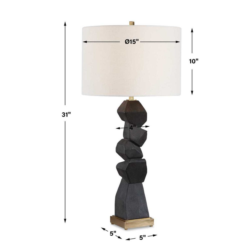 Uttermost Demelo Stacked Wood Table Lamp