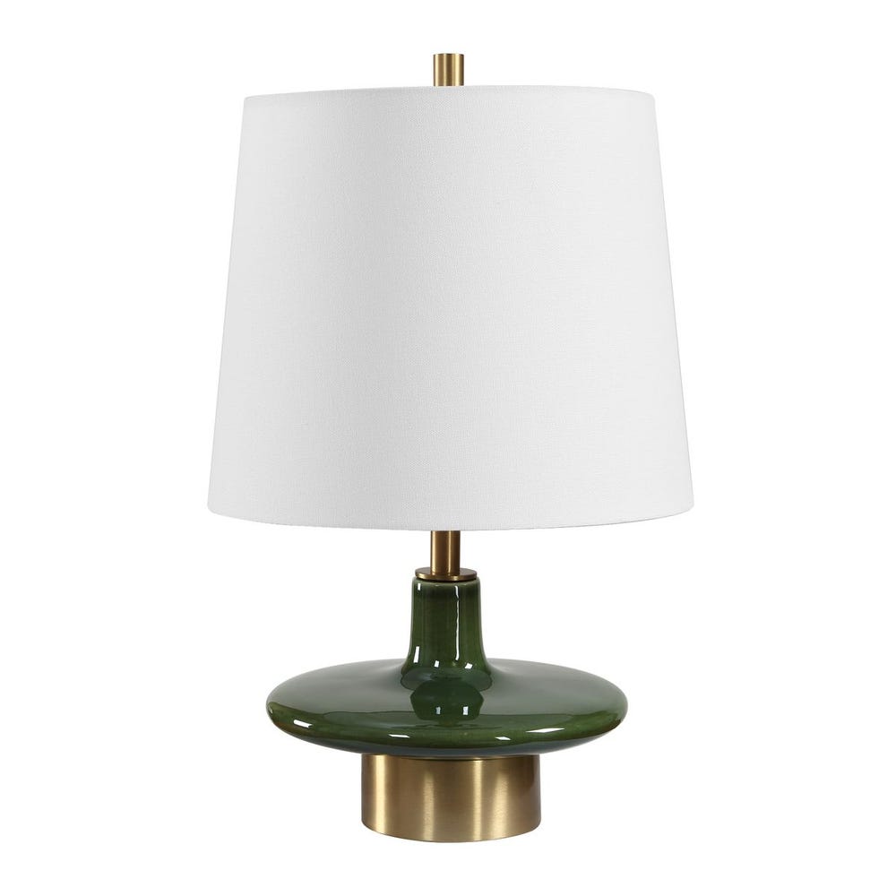 Uttermost Sieler Glossy Green Table Lamp