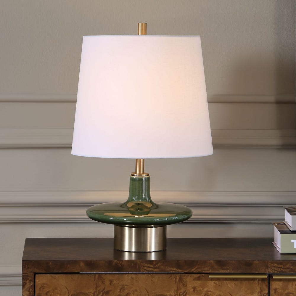 Uttermost Sieler Glossy Green Table Lamp