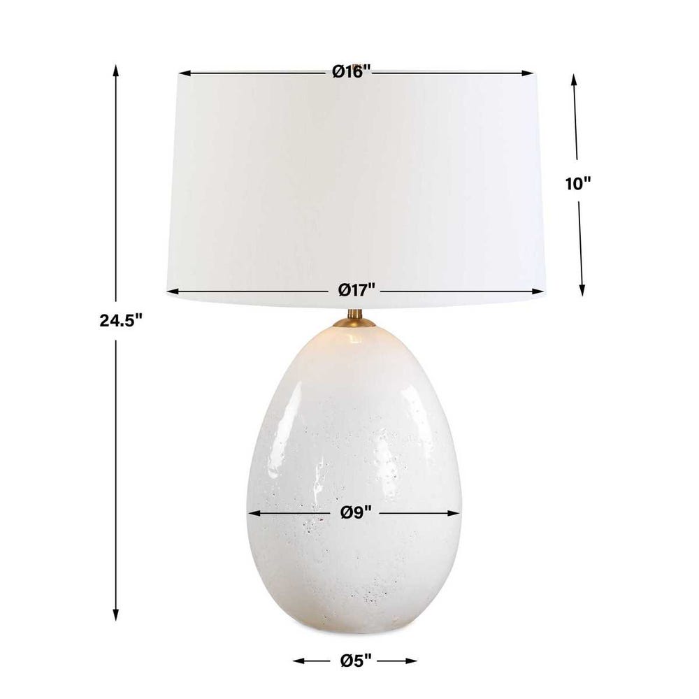Uttermost Avery White Glaze Table Lamp