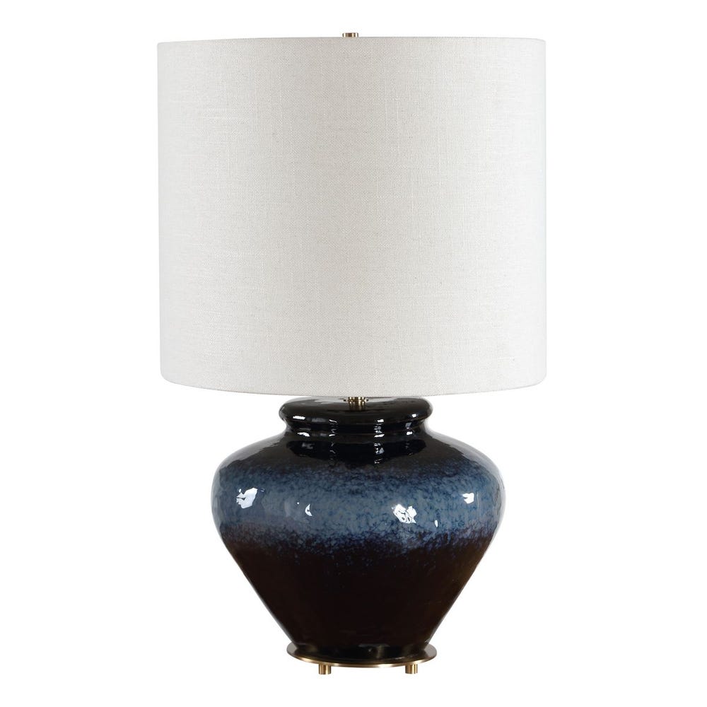 Uttermost Andrus Blue Glaze Table Lamp