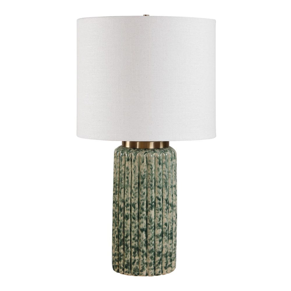Uttermost Hensley Ivory & Green Table Lamp