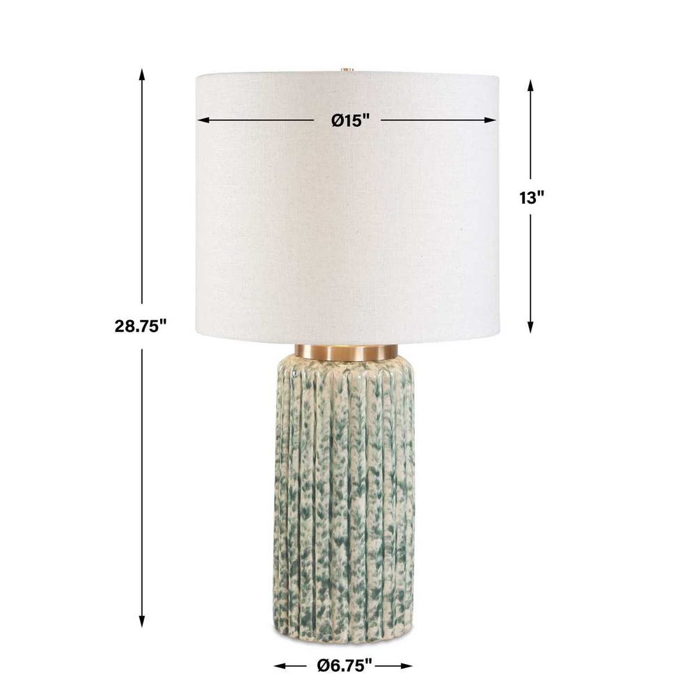 Uttermost Hensley Ivory & Green Table Lamp