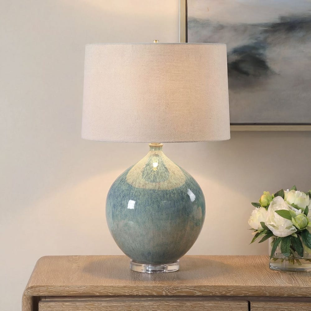 Uttermost Callista Teal Blue Table Lamp