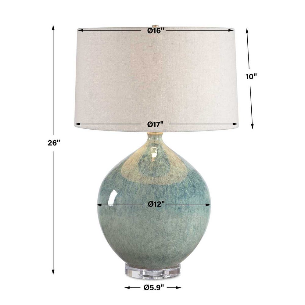 Uttermost Callista Teal Blue Table Lamp