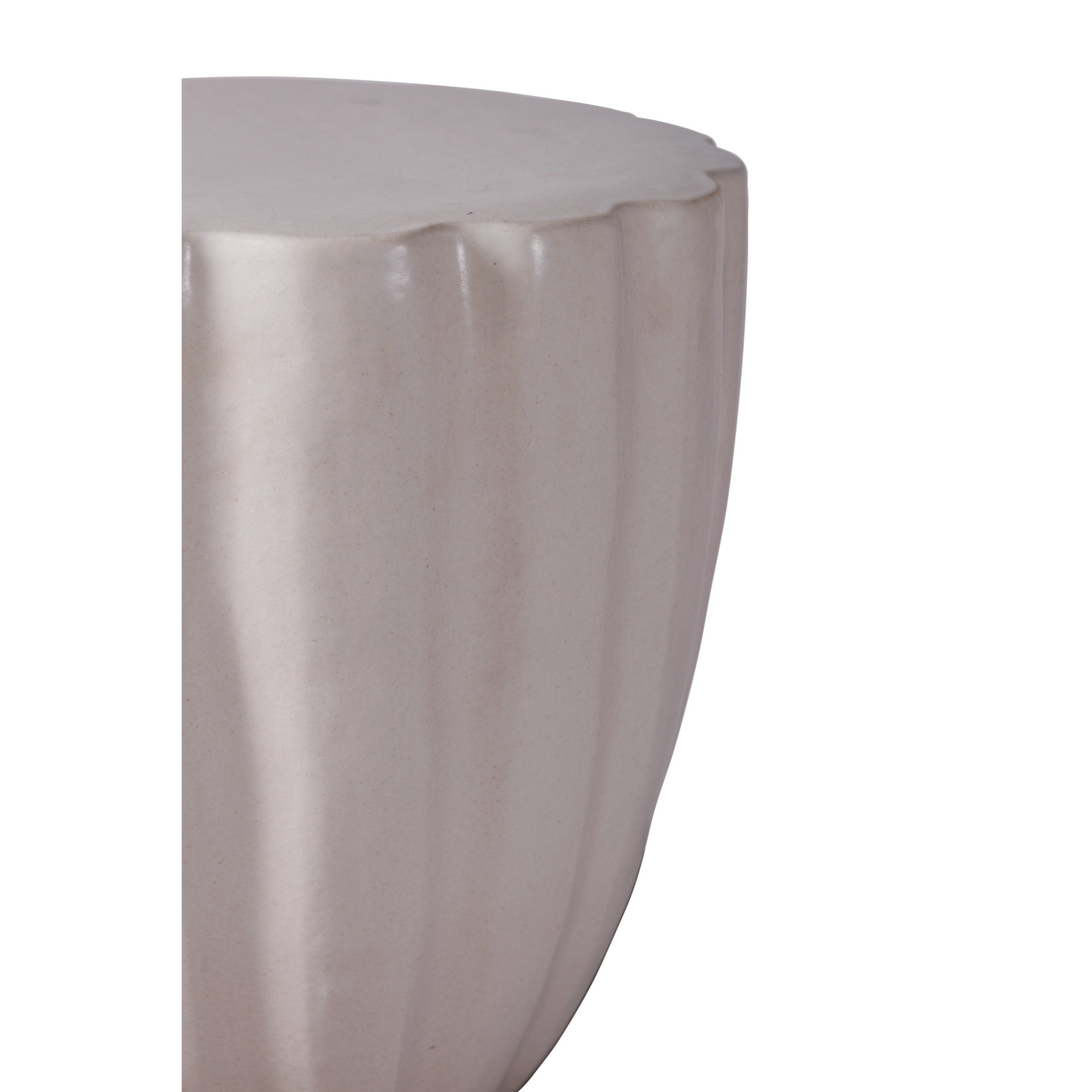 Scallop Ceramic Stool