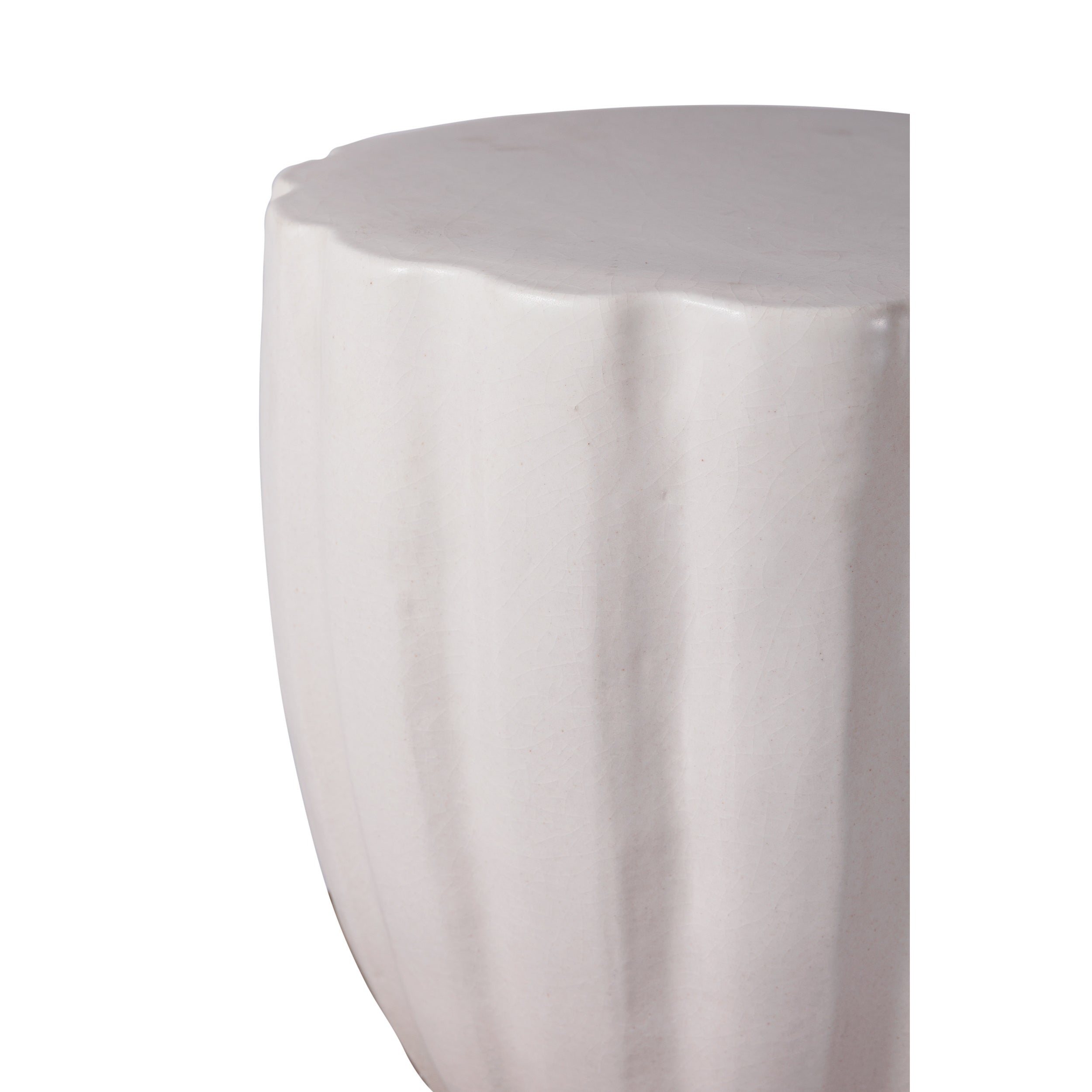 Scallop Ceramic Stool