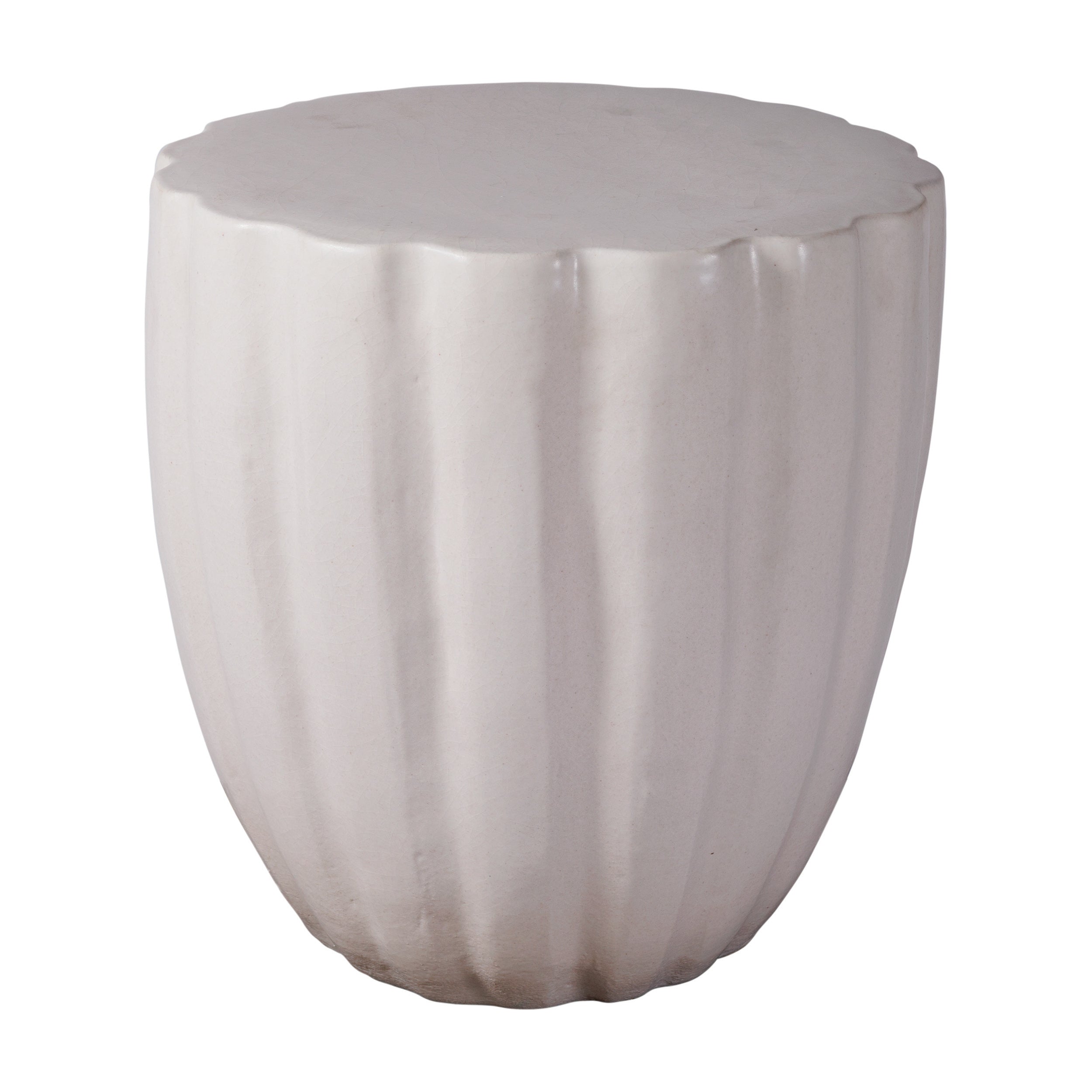 Scallop Ceramic Stool