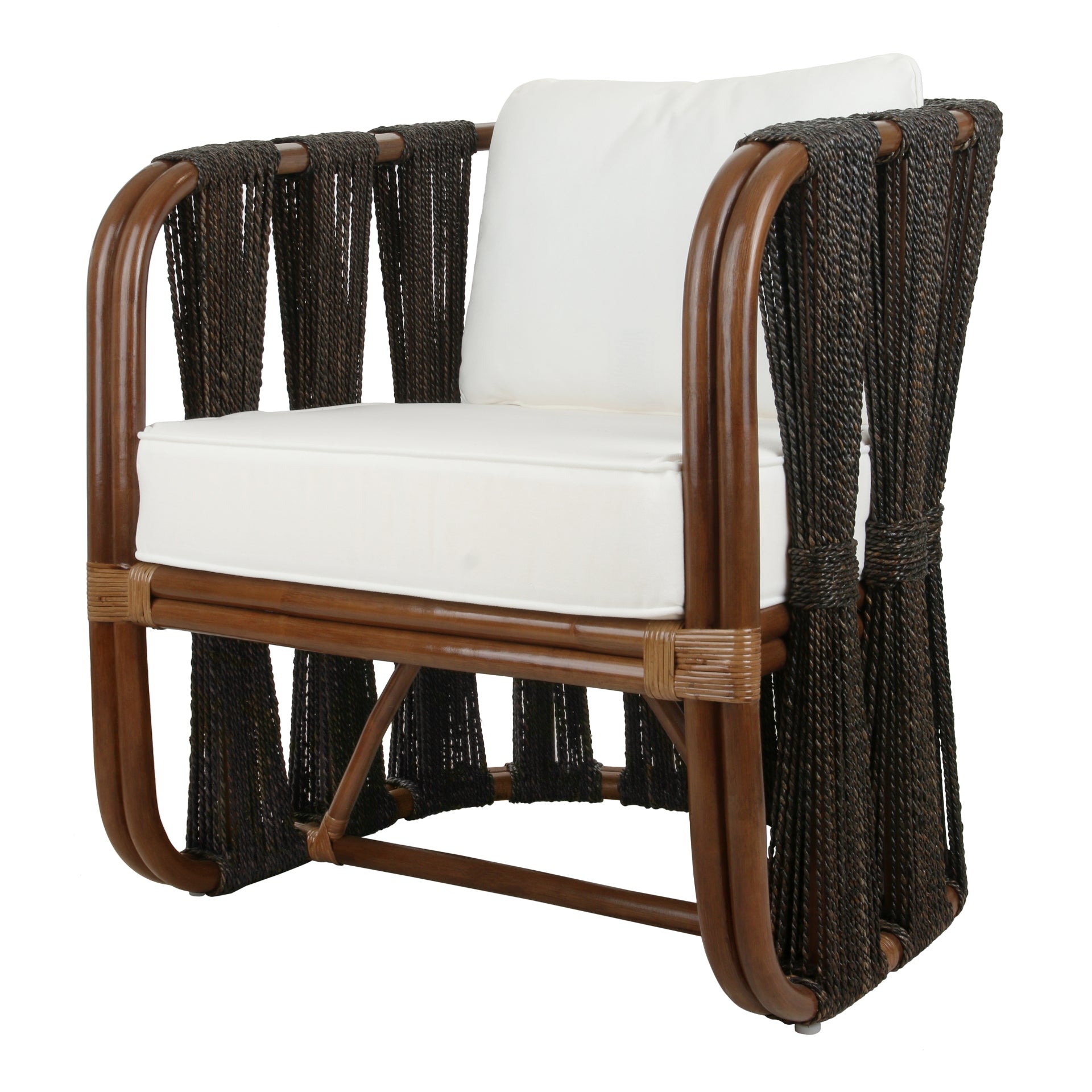 Shanaya Rattan Accent Arm Chair with Abaca