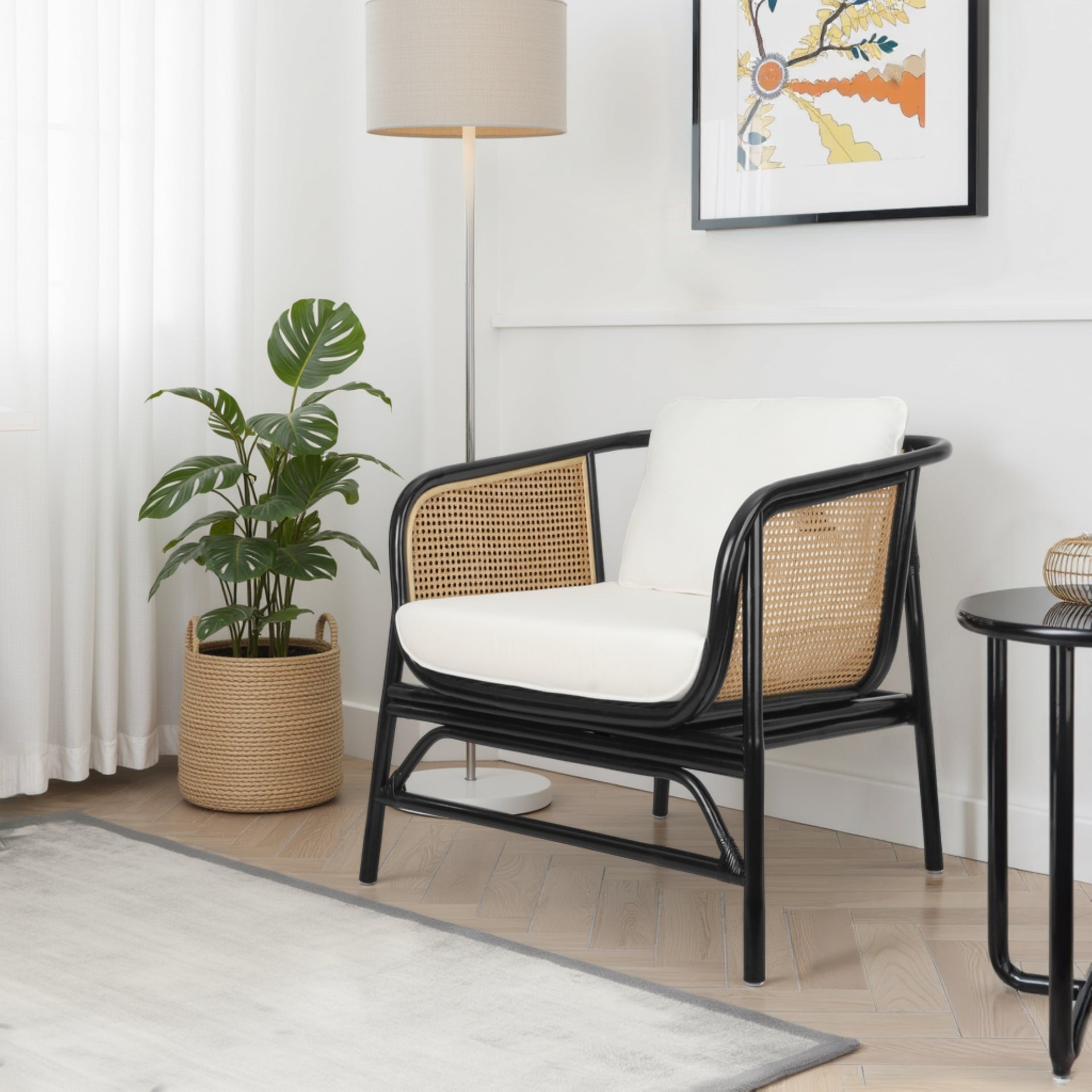 Quilla Rattan Accent Arm Chair