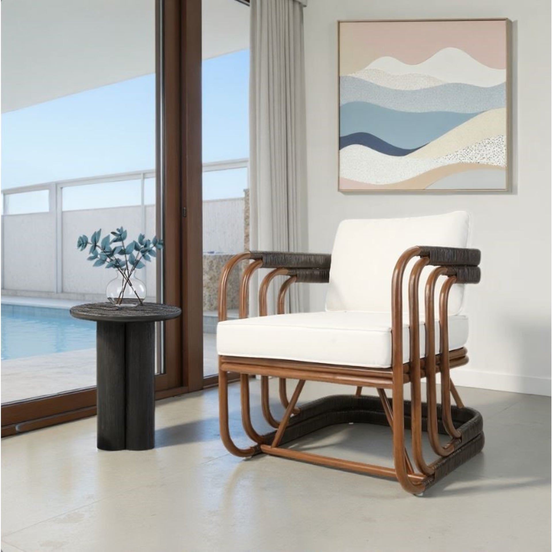 Kimori Rattan Accent Arm Chair