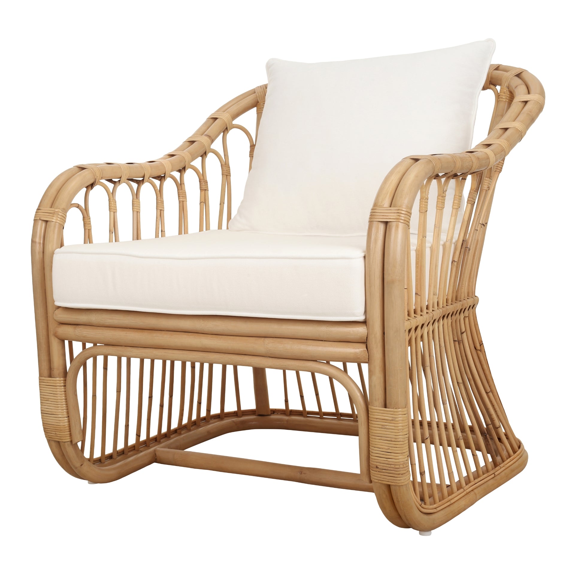 Maeva Rattan Accent Arm Chair - Natural Wheat
