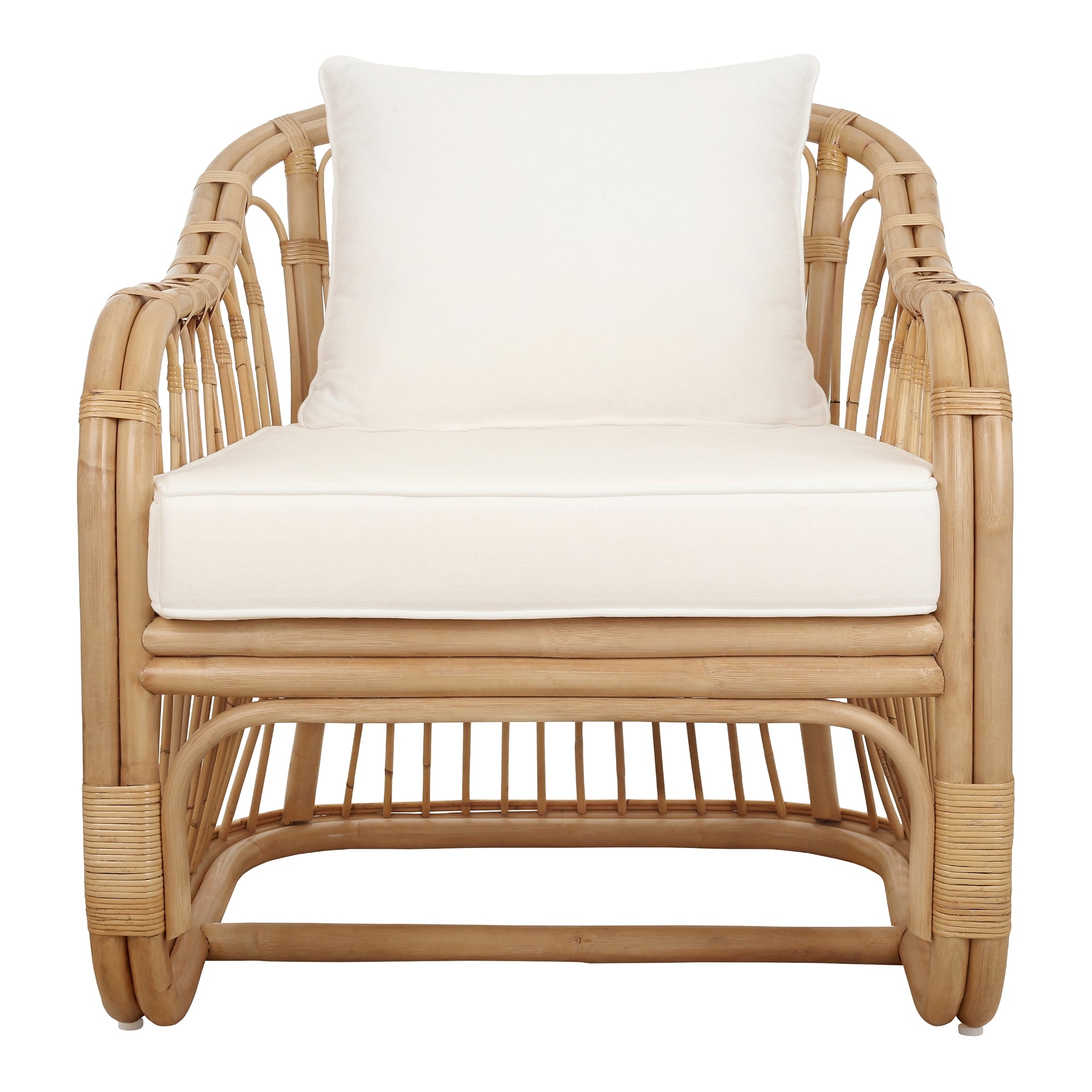 Maeva Rattan Accent Arm Chair - Natural Wheat