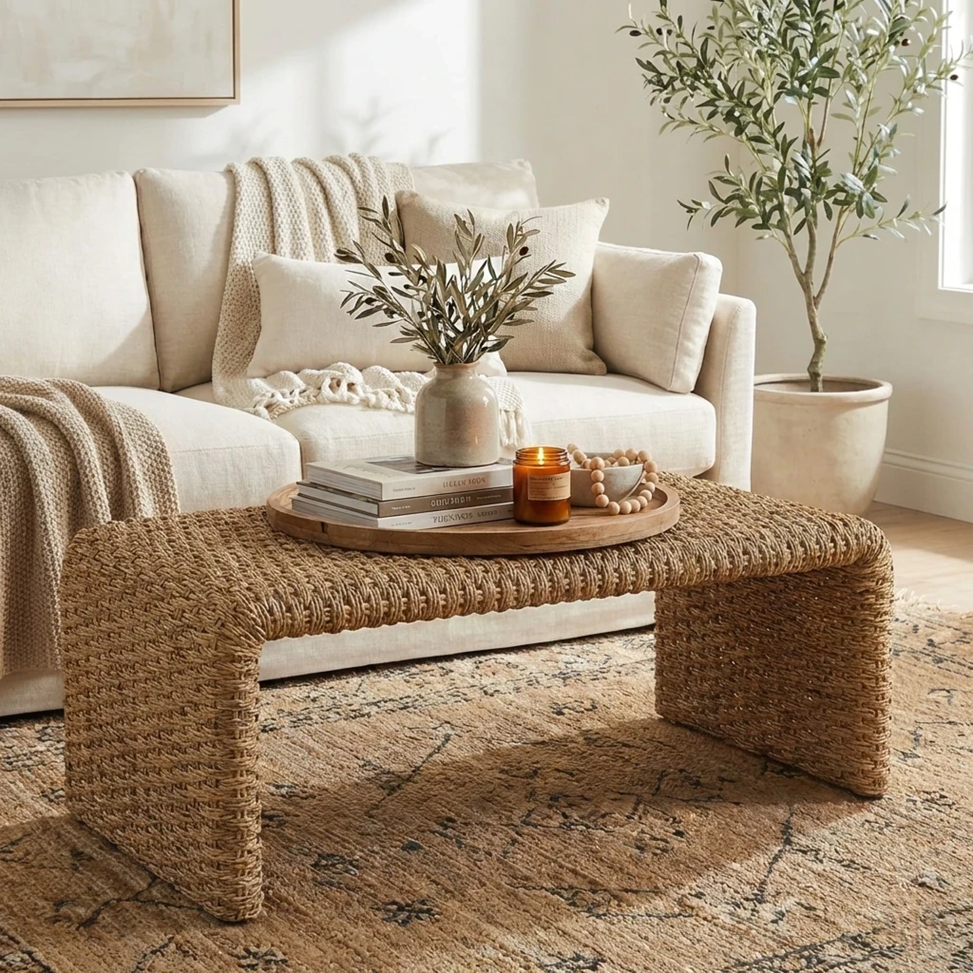 Vaine Abaca Coffee Table - Natural