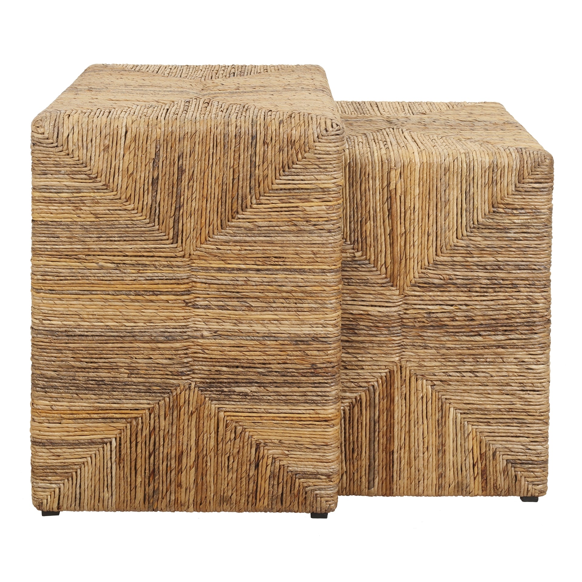 Kanza Abaca Rectangular Nesting Side Table - Set of 2