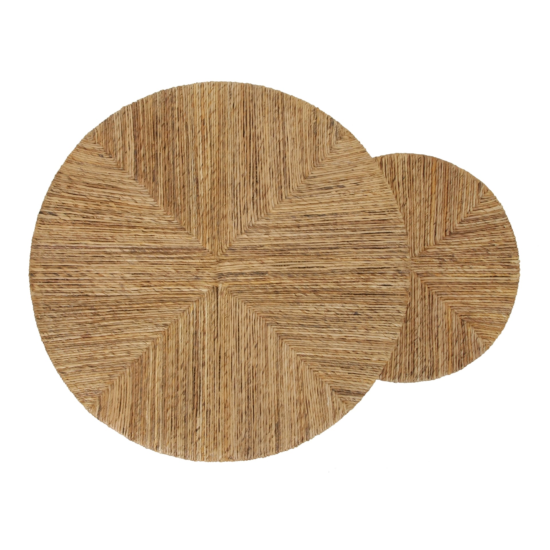 Kanza Abaca Round Nesting Coffee Table - Set of 2