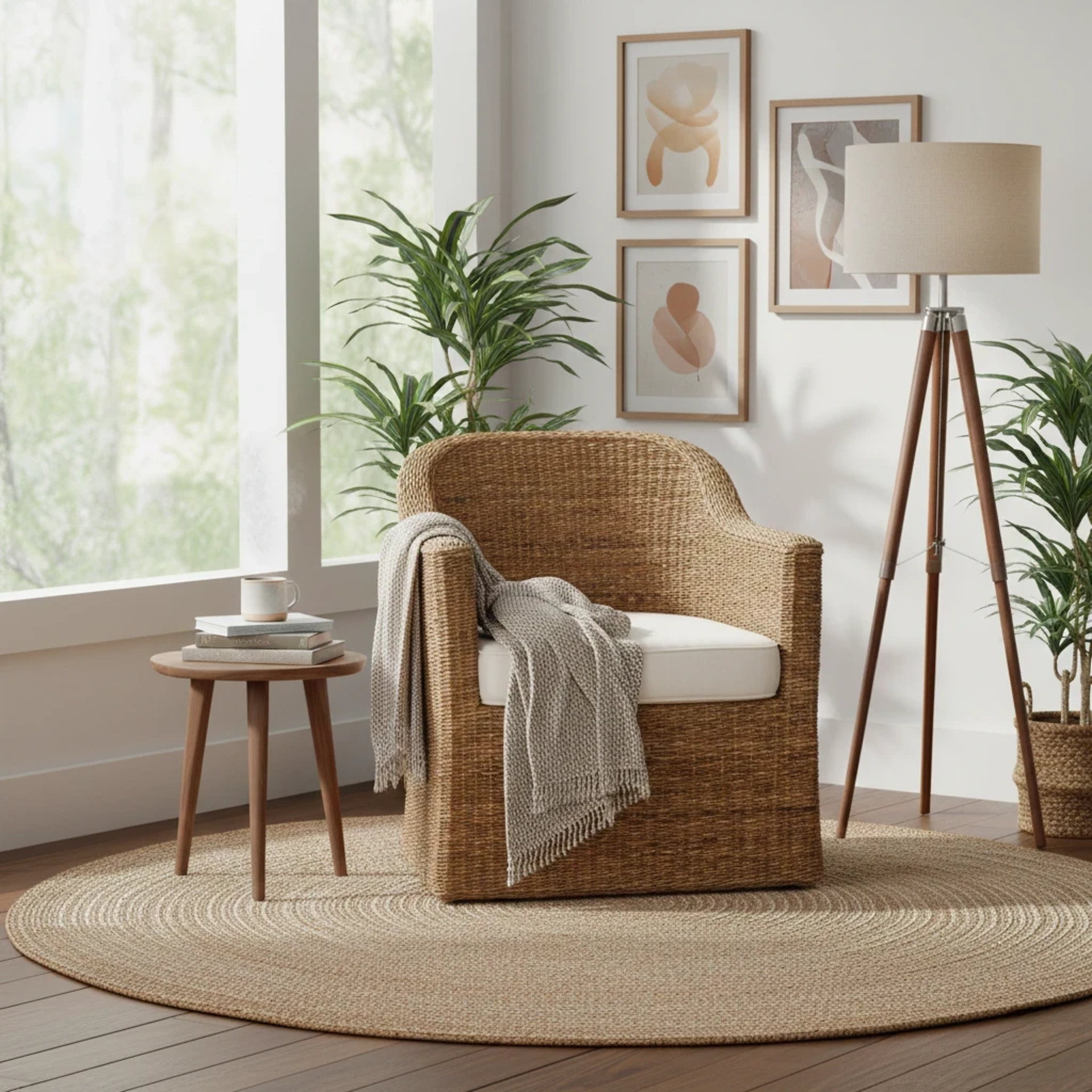 Earwyn Abaca Accent Arm Chair - Natural
