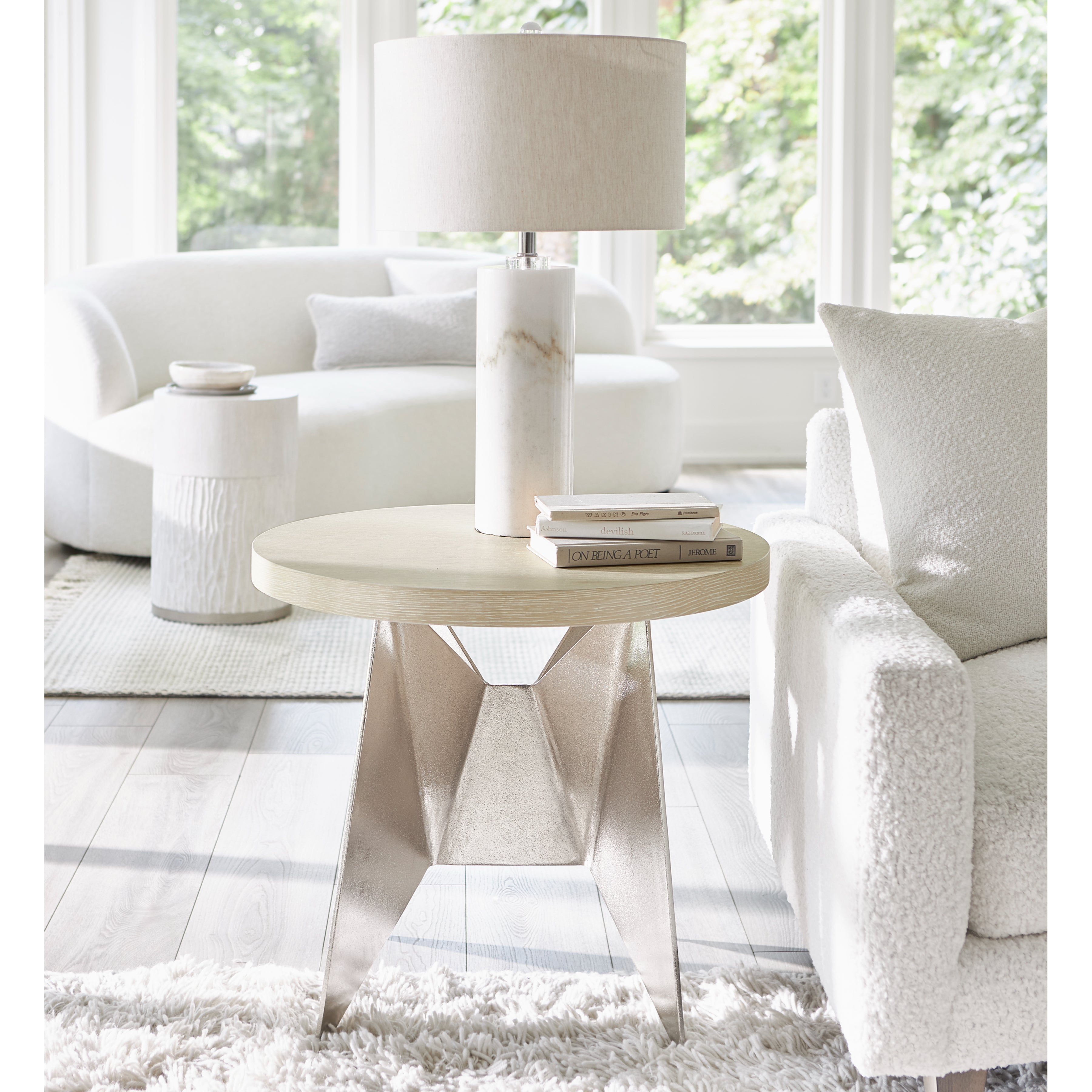Solaria Round Side Table by Bernhardt
