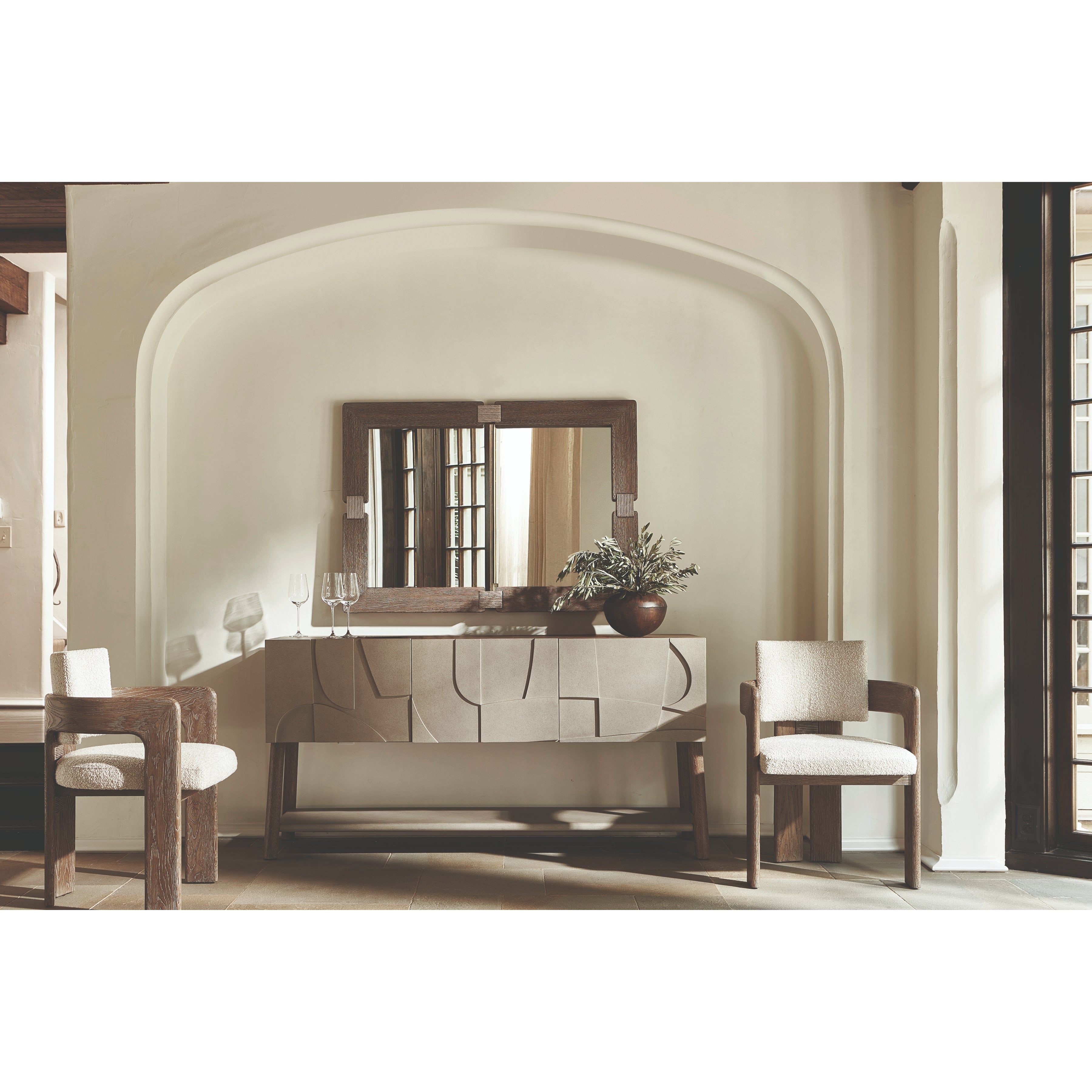 Casa Paros Arm Chair with Decorative Back by Bernhardt