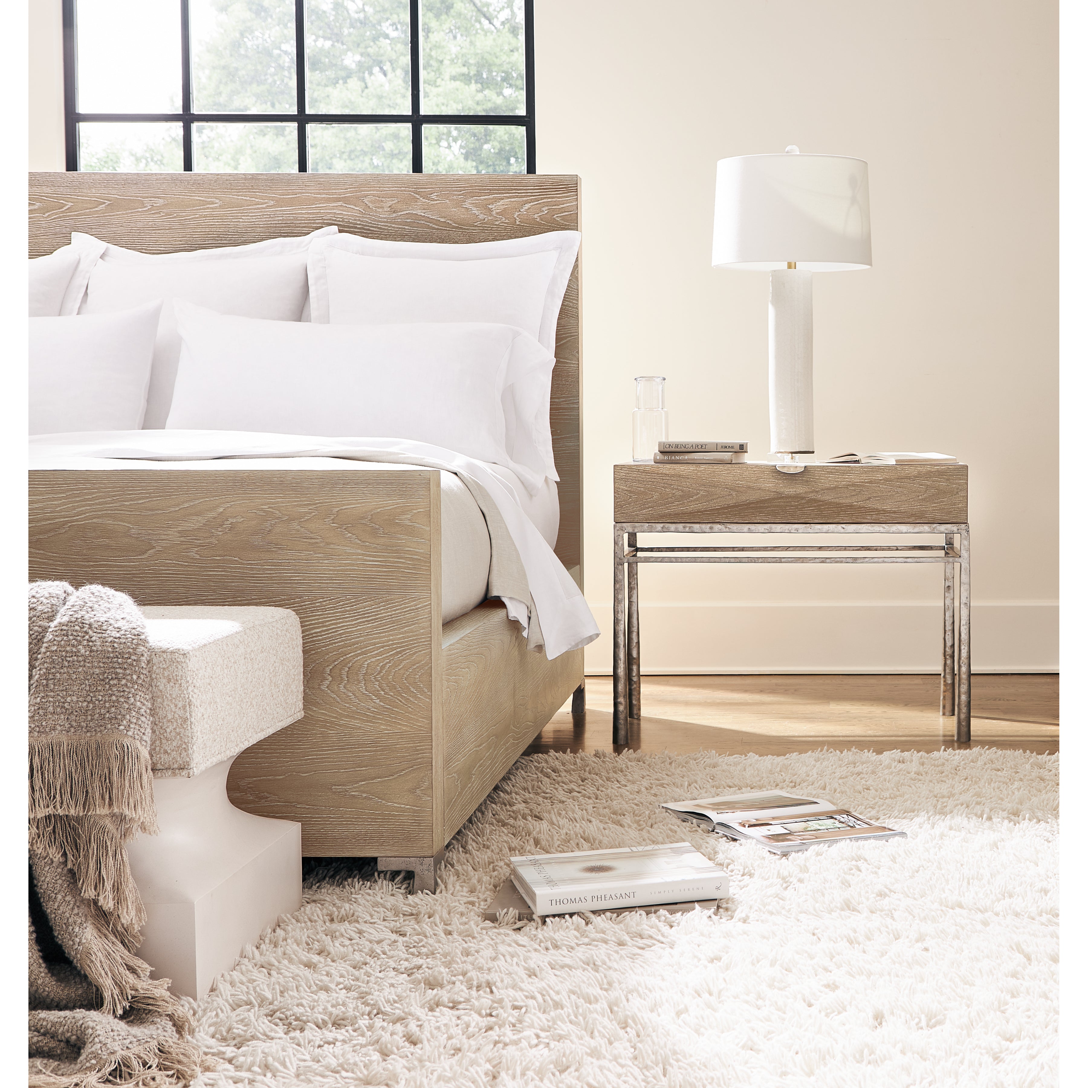 Aventura Nightstand with Metal Frame by Bernhardt