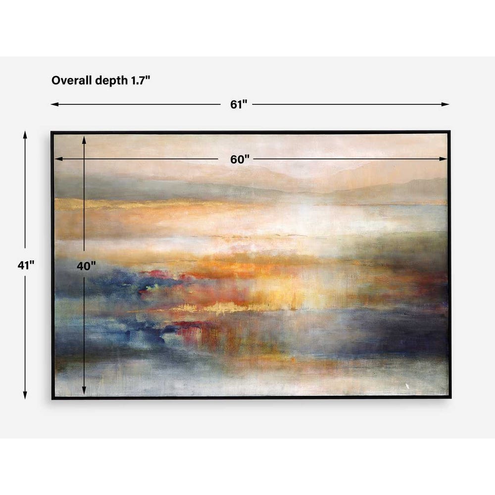 Uttermost Seafaring Dusk Hand Painted Abstract Art