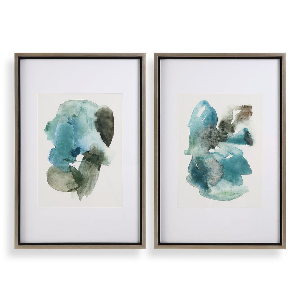 Uttermost Blueprints Watercolor Prints - Set of 2