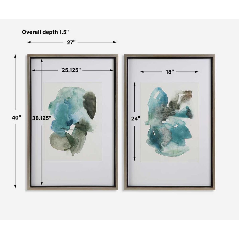 Uttermost Blueprints Watercolor Prints - Set of 2