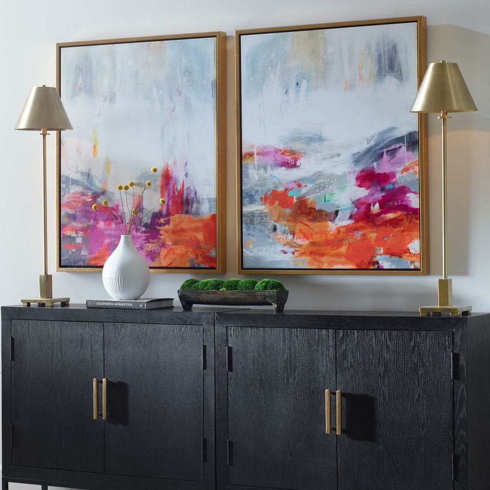 Uttermost Color Theory Framed Abstract Art - Set of 2